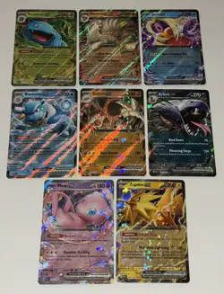Pokemon TCG 151 EX Lot of 8! Venusaur, Blastoise, Mew, Zapdos, Ninetales ++ - Image 1
