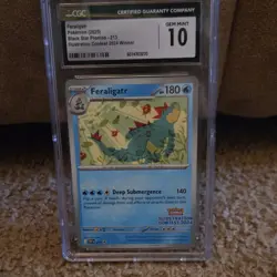 Pokemon CGC 10 Feraligatr Promo Illustration Contest 2024 Scarlet & Violet 213 - Image 1