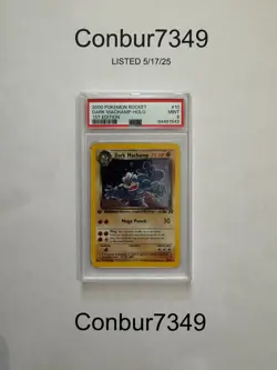 2000 POKEMON ROCKET DARK MACHAMP-HOLO 1ST EDITION PSA 9 - Image 1