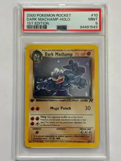 2000 POKEMON ROCKET DARK MACHAMP-HOLO 1ST EDITION PSA 9 - Image 3