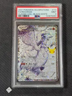 Reshiram 113/114 PSA 9 MINT Classic 25th Celebrations Pokemon TCG - Image 1