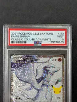 Reshiram 113/114 PSA 9 MINT Classic 25th Celebrations Pokemon TCG - Image 4