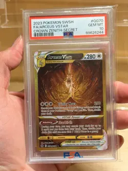 PSA 10 - 2023 POKEMON SWORD & SHIELD CROWN ZENITH SECRET FULL ART/ARCEUS VSTAR - Image 1