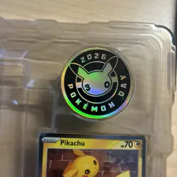 2026 Pikachu 051/162 Pokemon Day 30th Anniversary Stamped Promo TCG Plus Coin - Image 3