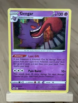Gengar 057/198 NM Chilling Reign Holo Rare 2021 Pokemon TCG NM Mint - Image 1