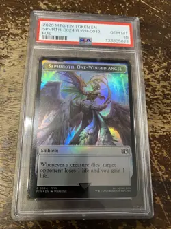 Sephiroth, One-Winged Angel Robot Warrior Emblem Final Fantasy Magic Foil PSA 10 - Image 1