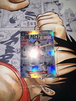 One Piece Monkey.D.Luffy [College Basketball US Voyage] P-055 Promo Card SEALED - Image 2