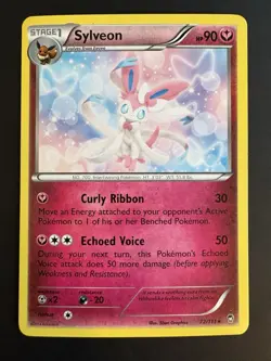 Sylveon 72/111 Rare Non Holo XY Furious Fists Pokemon Card 2014 MP - Image 1