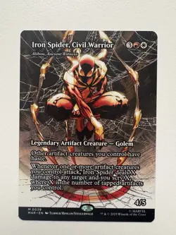 Iron Spider Civil Warrior Borderless Showcase MTG Magic Gathering Card Mint MAR - Image 1