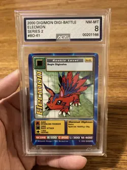 Bandai Digimon Trading Card Series 2 Elecmon Bo-61 Graded 8 AGS Grading NM-MT - Image 2