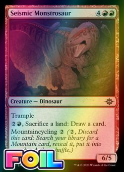 x1 Seismic Monstrosaur LCI MTG 166 FOIL COMMON M/NM 1x - Image 1