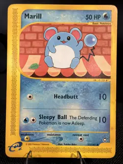 Pokemon TCG Marill Aquapolis e series uncommon 53/147 2002 MP - Image 1