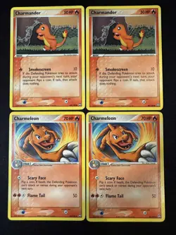 x4 Charmander + Charmeleon - 48/108 + 28/108 - Pokemon TCG Power Keepers - LP - Image 1