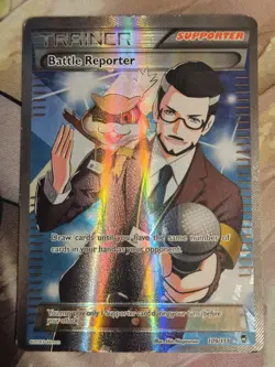 Battle Reporter (109 Full Art) 109/111 XY - Furious Fists Holo Pokemon TCG MP - Image 1