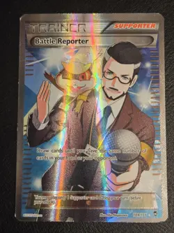 Battle Reporter (109 Full Art) 109/111 XY - Furious Fists Holo Pokemon TCG MP - Image 2