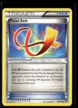 2014 XY - Furious Fists Focus Sash Uncommon #91 - Image 1