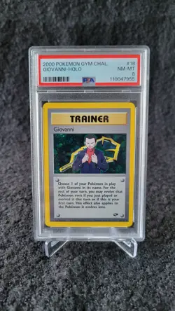 Pokemon TCG Giovanni Holo Gym Challenge #18/132 2000 PSA 8 Holo Rare English - Image 1