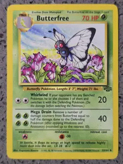 Pokemon - Butterfree - 33/64 - Jungle - WOTC - Uncommon - LP - Image 1