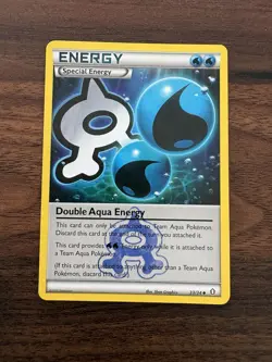 Double Aqua Energy 33/34 Double Crisis Pokemon TCG Regular NM - Image 1