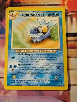 Light Vaporeon 92/105 Neo Destiny LP Pokemon - Image 1