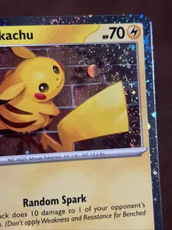 Pokemon Pikachu Cosmos Holo Promo 051/162 NM Swirl - Image 3