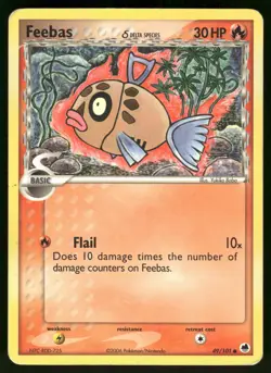 Feebas (Delta Species) 49/101 Dragon Frontiers Pokemon - Image 1