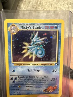 Pokemon Misty's Seadra 9/132 Prerelease Gym Heros Holo Rare Card Lot (9 Total) - Image 2