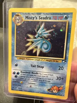 Pokemon Misty's Seadra 9/132 Prerelease Gym Heros Holo Rare Card Lot (9 Total) - Image 3