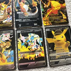 Pokemon Foil Fan Art Cards - Silver Black Gold Foil Spanish Version Bundle x 12 - Image 3