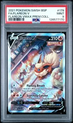 Pokemon Flareon V SWSH179 SWSH: Sword & Shield Promo Cards Holo PSA 9 - Image 1