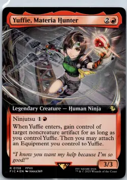 FOIL Yuffie, Materia Hunter (Extended Art) R Commander: FINAL FANTASY 158 NM - Image 1