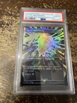 2025 MTG FINAL FANTASY WOODBLOCK BORDERLESS-FOIL #0350 AETTIR AND PRIWEN PSA 10 - Image 1