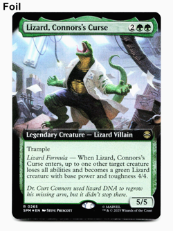 Lizard, Connors's Curse (Extended Art) - FOIL - [Marvel's Spider-Man] MTG 🌳 - Image 1