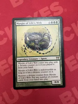 Magic The Gathering 1x MYOJIN OF LIFE'S WEB - Champion Of Kamigawa Green Rare - Image 1