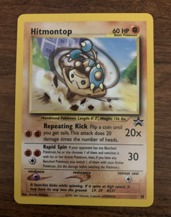 Hitmontop Pokemon WOTC Black Star Promo # 37 HP 60 NM - Image 1
