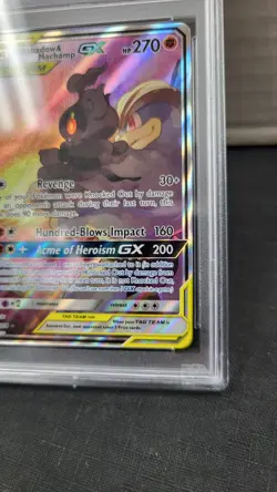 2019 MARSHADOW & MACHAMP GX UNBROKEN BONDS TAG TEAM POKEMON PSA 10 GEM MINT #199 - Image 3