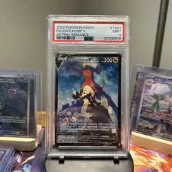 Pokemon Garchomp v Full Art Alternate TG23/TG30 Astral Radiance 2022 PSA 9 - Image 1