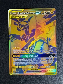 Pikachu & Zekrom GX Tag Team SM248 Promo Sun & Moon Pokemon 2021 - Image 1