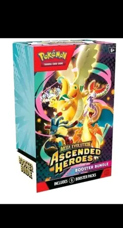 PREORDER Pokemon TCG Mega Evolution Ascended Heroes Booster Bundle 6 packs x 4 - Image 2