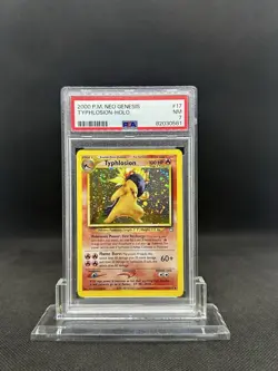2000 Pokemon Neo Genesis Typhlosion Tornupto Holo 17/111 PSA 7 NM Swirl 🌀 - Image 1