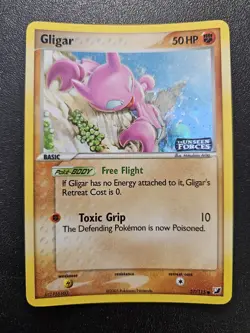 Pokemon EX Unseen Forces Gligar Stamped Reverse Holo 57/115 NEAR MINT - Image 1
