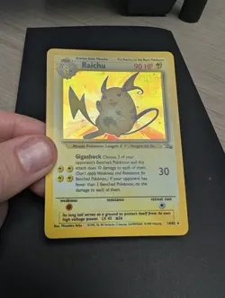 Pokemon TCG Raichu 14/62 Fossil Set 1999 Holo Rare Unlimited VTG WOTC Mp 14/62 - Image 5