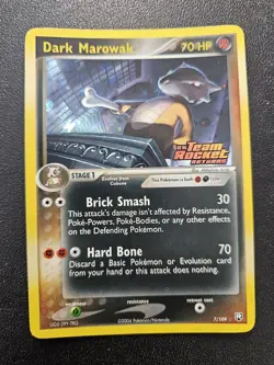 Pokemon Team Rocket Returns Dark Marowak Holo Rare Reverse Stamped 7/109 NM - Image 1