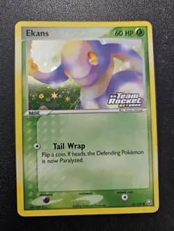 Pokemon Team Rocket Returns Ekans Stamped Reverse Holo 55/109 NEAR MINT - Image 1