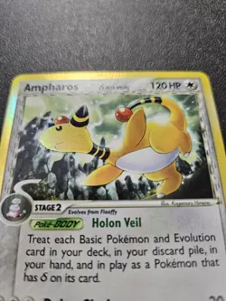 Pokemon EX Dragon Frontiers Ampharos Holo Rare 1/101 NEAR MINT - Image 2