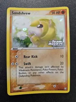 Pokemon Team Rocket Returns Sandshrew Stamped Reverse Holo 74/109 NEAR MINT - Image 1