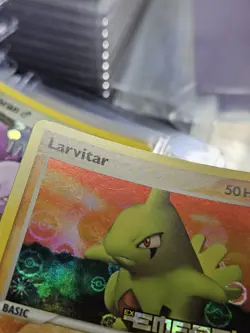 Pokemon EX Emerald Larvitar Stamped Reverse Holo 52/106 NEAR MINT - Image 3