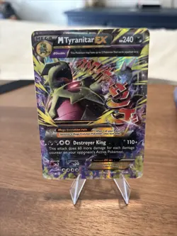 Pokemon TCG Mega M Tyranitar EX Holo Ultra Rare Ancient Origins 43/98 - Damaged - Image 1