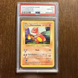 Pokemon PSA 10 Shadowless Base Set Charmeleon Uncommon (24/102) GEM MINT - Image 1