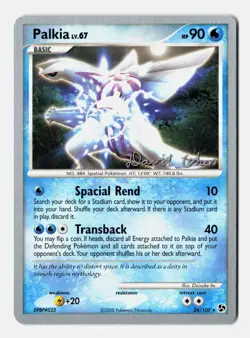 Palkia 26/106 Rare Pokemon 2009 World Championships David Cohen Vintage TCG - Image 1